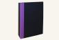 Preview: black folder with purple linen edges